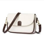 PU Leather Handbags Women Fashion Crossbody Bags(White color)