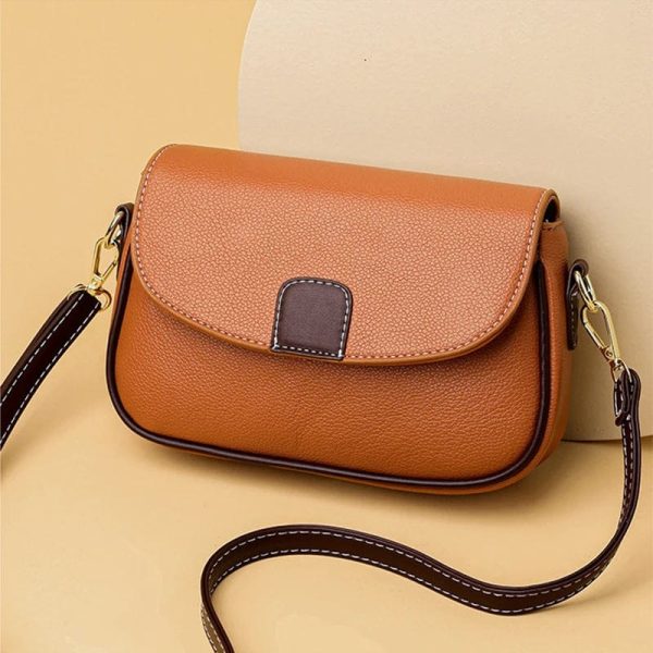 PU Leather Handbags Women Fashion Crossbody Bags (Orange)