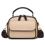 New Women Handbag soft small Shoulder Pu Leather Tote Hand Bags for Ladies(Cream Color)