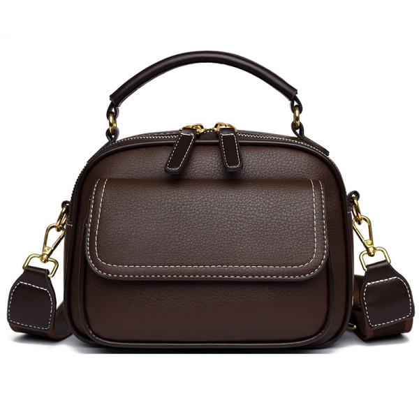 New Women Handbag soft small Shoulder Pu Leather Tote Hand Bags for Ladies(Coffee Color)